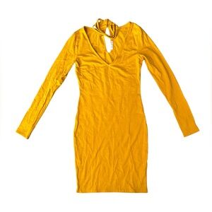 Heart Hips Mustard Long Sleeve Dress